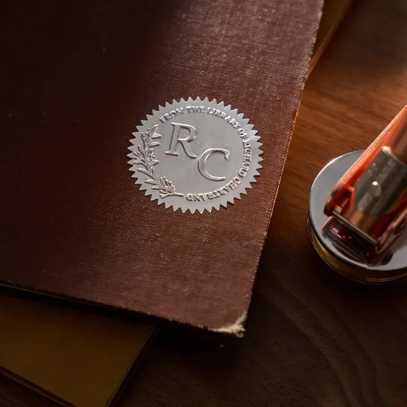 Custom Embosser Stamp LOGO Customized Seals Intial Letter Personalized Hand Embosser Stamp for Letter Head Envelope Decor