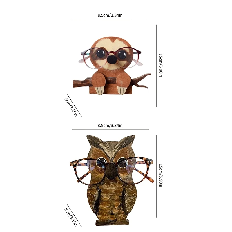 Lindo animal gafas gafas de sol soporte estante de exhibición, organizador de escritorio, escritorio hogar Oficina decorativa duradera B