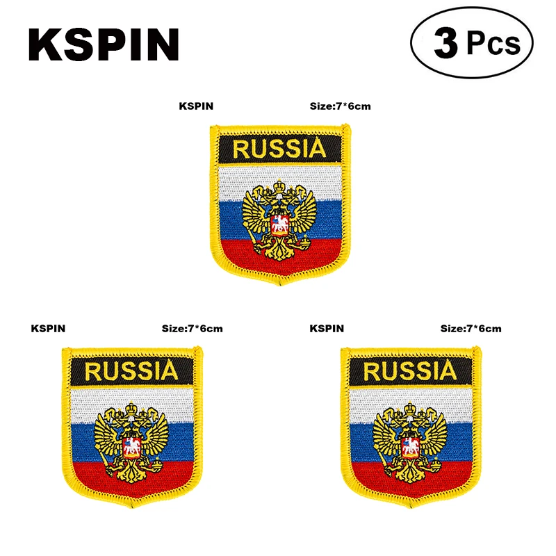 Russia Shiled Shape Flag Patches National Flag Patches For Cothing DIY Decoration