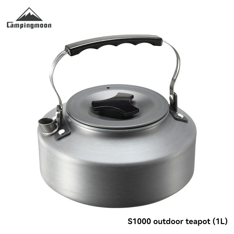 

S1000 Aluminum Alloy Outdoor Camping Portable 1L Tea and Coffee Pot for Camping and Cooking Water Boiling Kettle