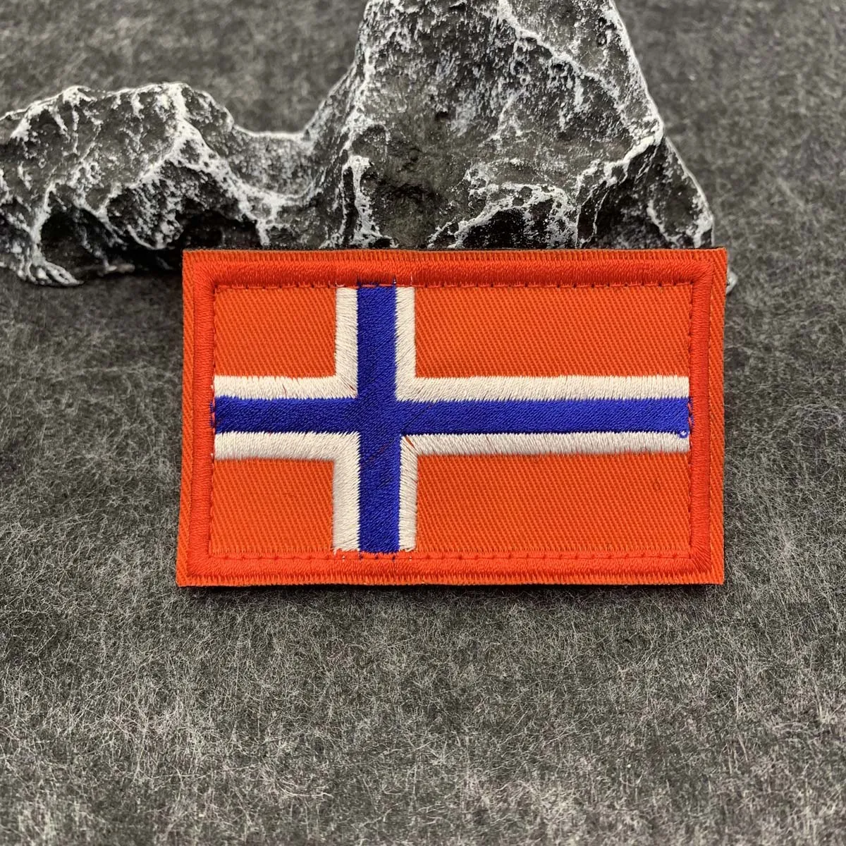 Norway Flag Embroidered Patch, Hook And Loop Fasteners Flag Badge for Tactical Vest Backpack