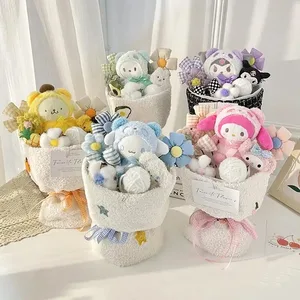 Sanrio Hello Kitty Bouquet Lucu Kartun Boneka Mewah Bunga Cinnamoroll Kuromi My Melody Mainan Gadis Bunga & Hadiah Liburan Anak 10 penjualan terbaik bunga hello kitty - №