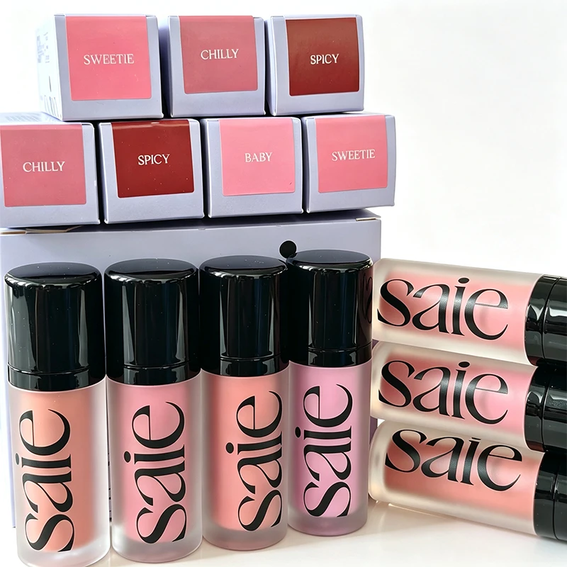 Fashion Saie Liquid Blush Matte Blusher Natural Lasting Brighten Oil Control Facial Contour Light Silky Touch Highlighter Makeup