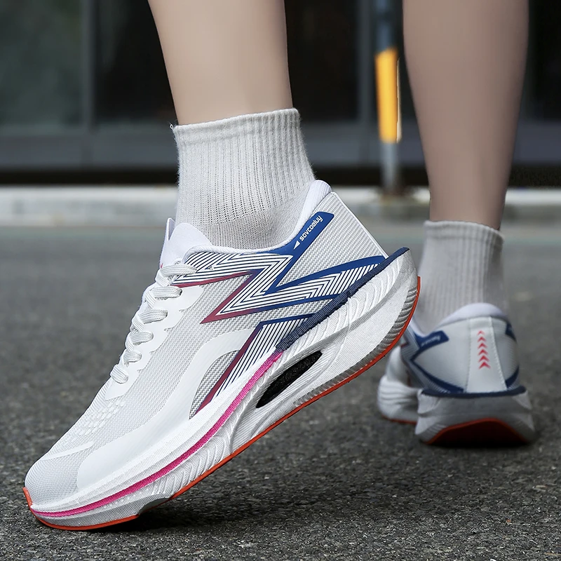 Zapatillas de running para hombre, zapatillas deportivas para maratón, tenis, con placa de carbono, transpirables, ligeras y cómodas. Zapatillas deportivas para mujer, de uso casual.