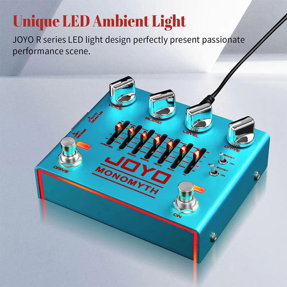 JOYO R-26 Monomyth Bass Preamp Elektrisches Effektpedal 6-Band Grafik EQ Control Echter Verstärker Tonsimulation Basspedal