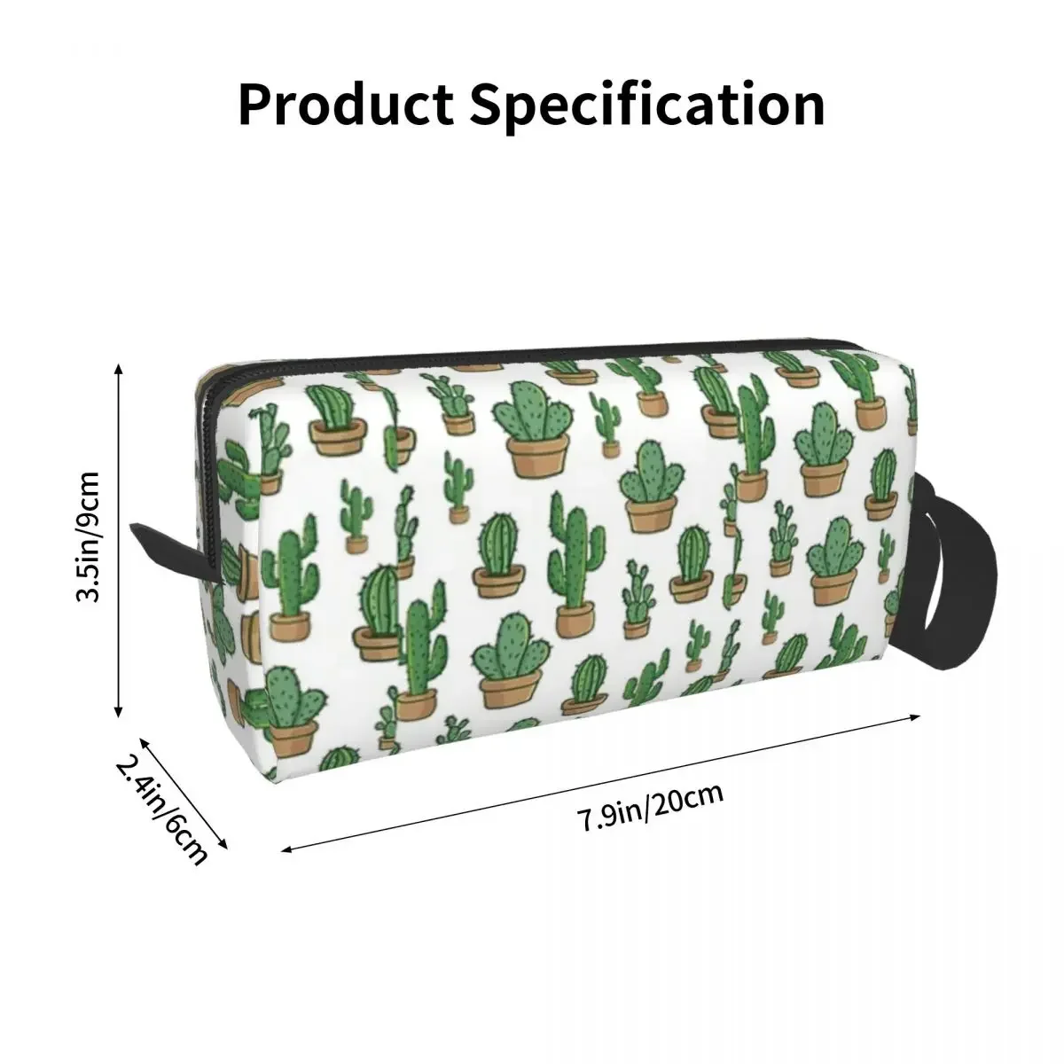 Cactus Flowers Cactus Cactus Flowers Floral Pattern Makeup Bag Toiletry Cosmetic Bag for Women Beauty Travel Pencil Case