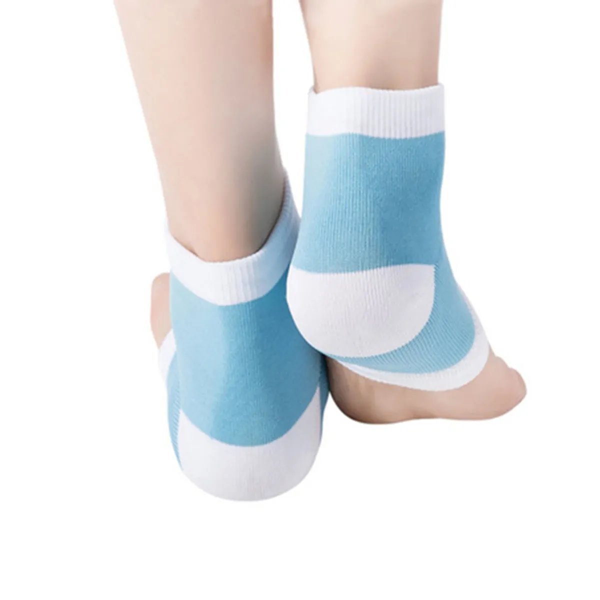 1Pair Nylon Gel Feet Heel Socks Moisturizing Whitening Antichapping Socks Slow Oil Release Breathable Cotton Fit Different Sizes