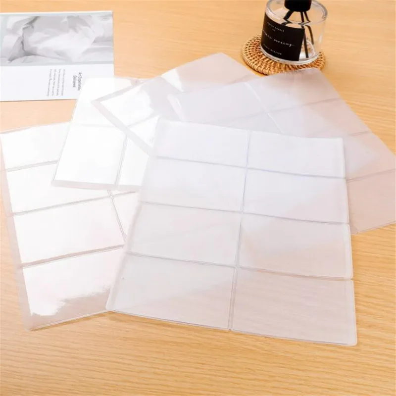 10PCS PVC Waterproof Transparent Card Holder Plastic Card id Holders Case To Protect Credit Cards Card Protector Cardholder Bags