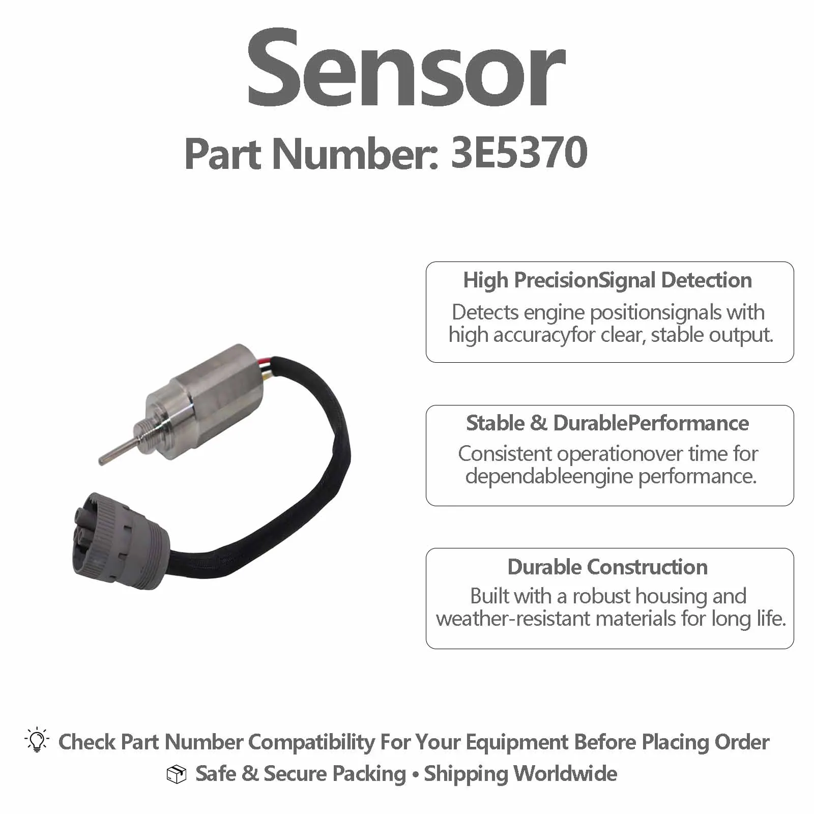 Control Temperature Sensor 3E-5370 3E5370 For Caterpillar CAT 785 789 793 793B 777B 789B 785B 784B 776B Off-highway trucks