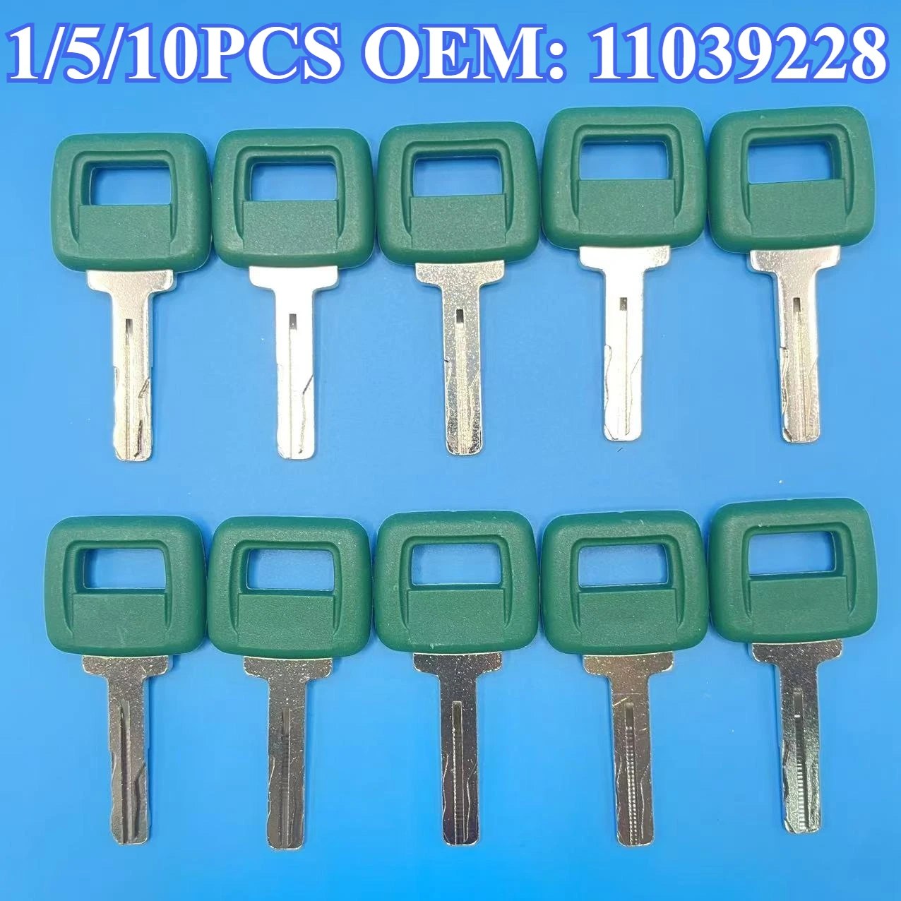 

1/5/10PCS 11039228 For Volvo Loader Haul Truck Heavy Equipment Laser Cut Ignition Key