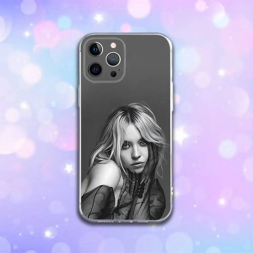 حافظة هاتف S-Sydney Actor Sweeney لهاتف iPhone 17,16,15,14,13,12,11 Pro,Max,Plus,X,XS,XR,SE4,E غطاء ناعم شفاف صغير