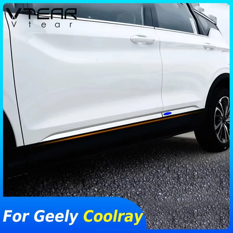 

Vtear For Geely Coolray SX11 BelGee X50 exterior door trim strip accessories car frame chrome styling body stainless steel parts