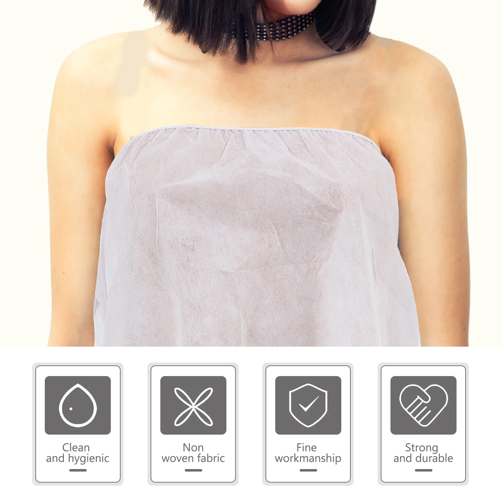 

20pcs Thickened Non-woven Women Bath Skirt for Multi-purpose Spa Salon Disposable Bathrobe Comfortable Hygienic