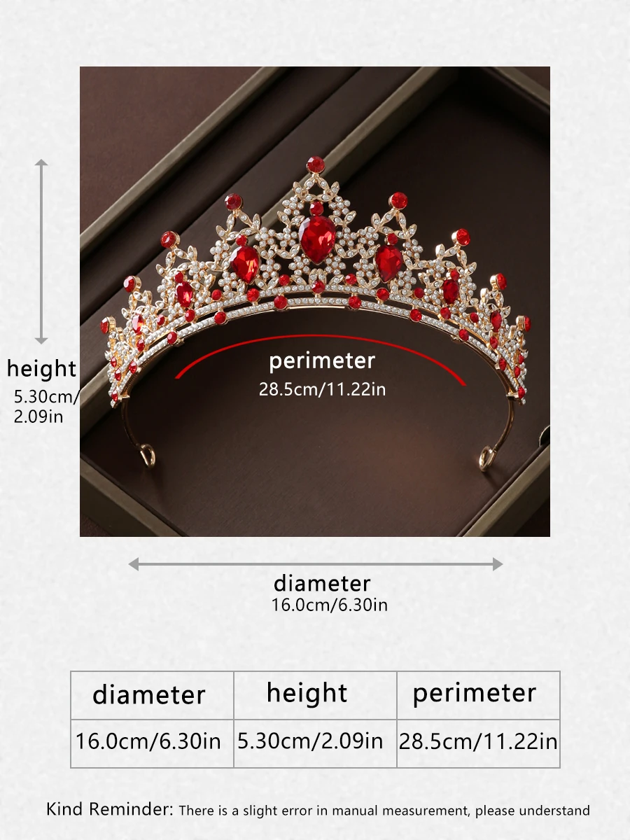 เครื่องประดับศีรษะที่เต็มไปด้วยสไตล์คลาสสิกมงกุฎแต่งงานไรน์สโตนของผู้หญิงคลาสสิกมงกุฏวันเกิดของขวัญวันขอบคุณพระเจ้า