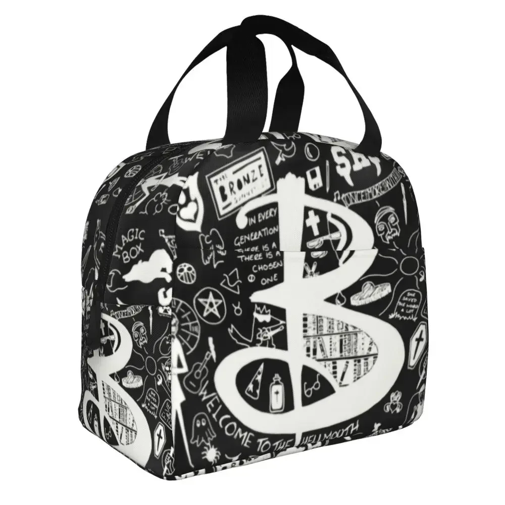 

Buffy The Vampire Slayer Insulated Lunch Bag for School Office Horror Drama TV Waterproof Cooler Thermal Bento Box Women Kids