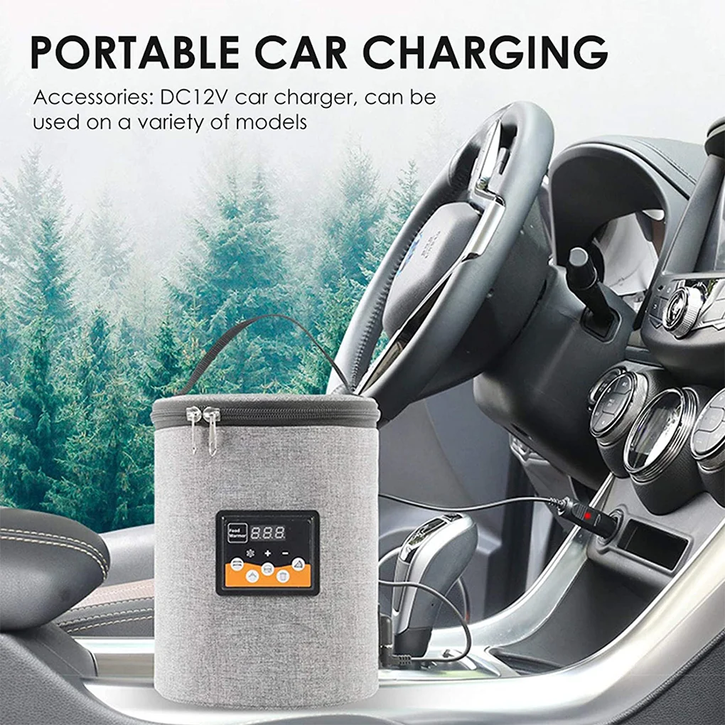 Car Bottle Warmer 40-60  18W Portable Milk Bottle Warmer Electric Travel Drink Insulated Bag