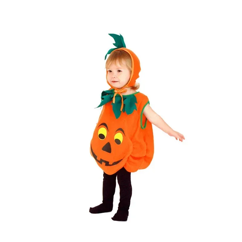 Halloween Costumes Toddler Pumpkin Costume Childern Cute Cosplay For Baby Girl Boy Fancy New Year Carnival Party Dress MN8