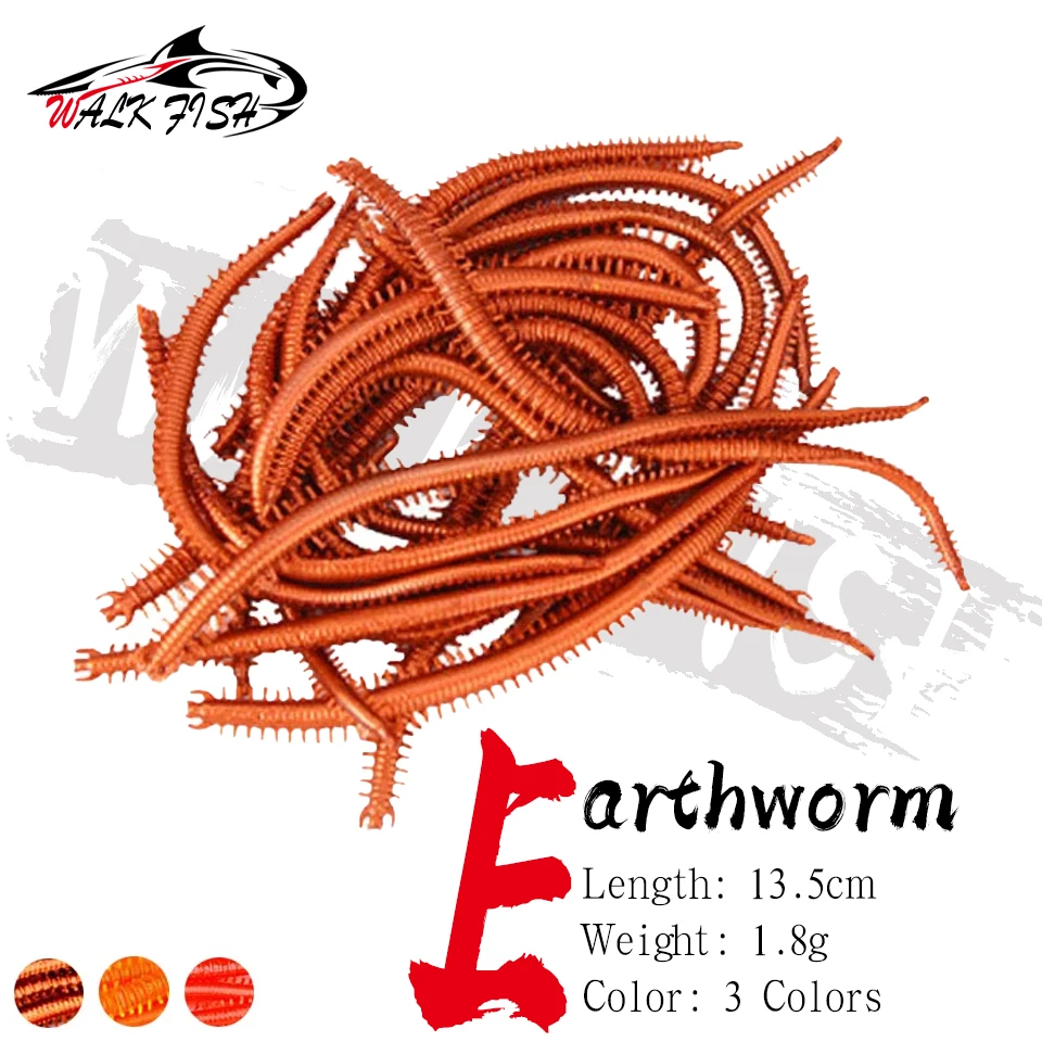 

WALK FISH, 20 шт., 13,5 см, дождевые черви, искусственные морские черви, искусственная мягкая рыба, морской кривошипный крючок, рыбалка, как песочный червь, морской окунь, пресноводная вода