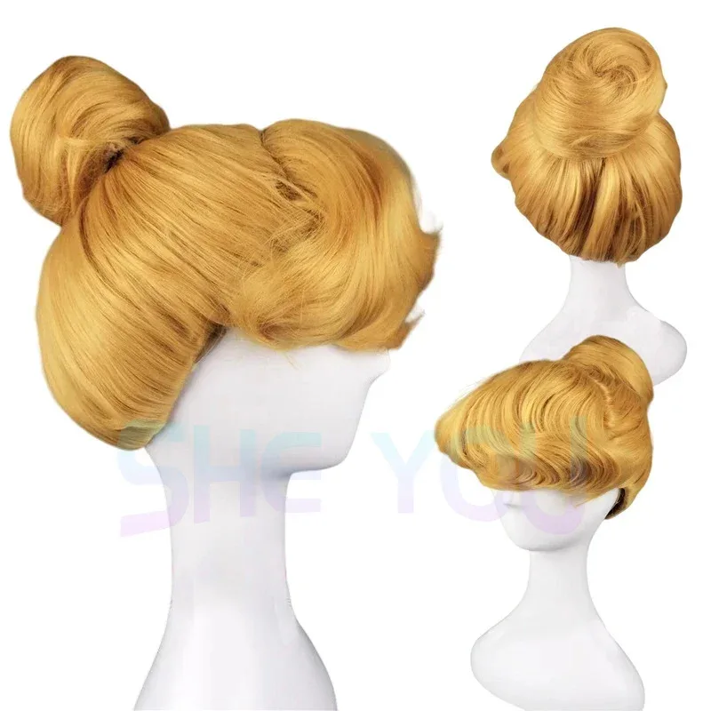 

Cinderella Princess Cosplay Wig Blonde Wavy Hair Role Play For Women Halloween Party