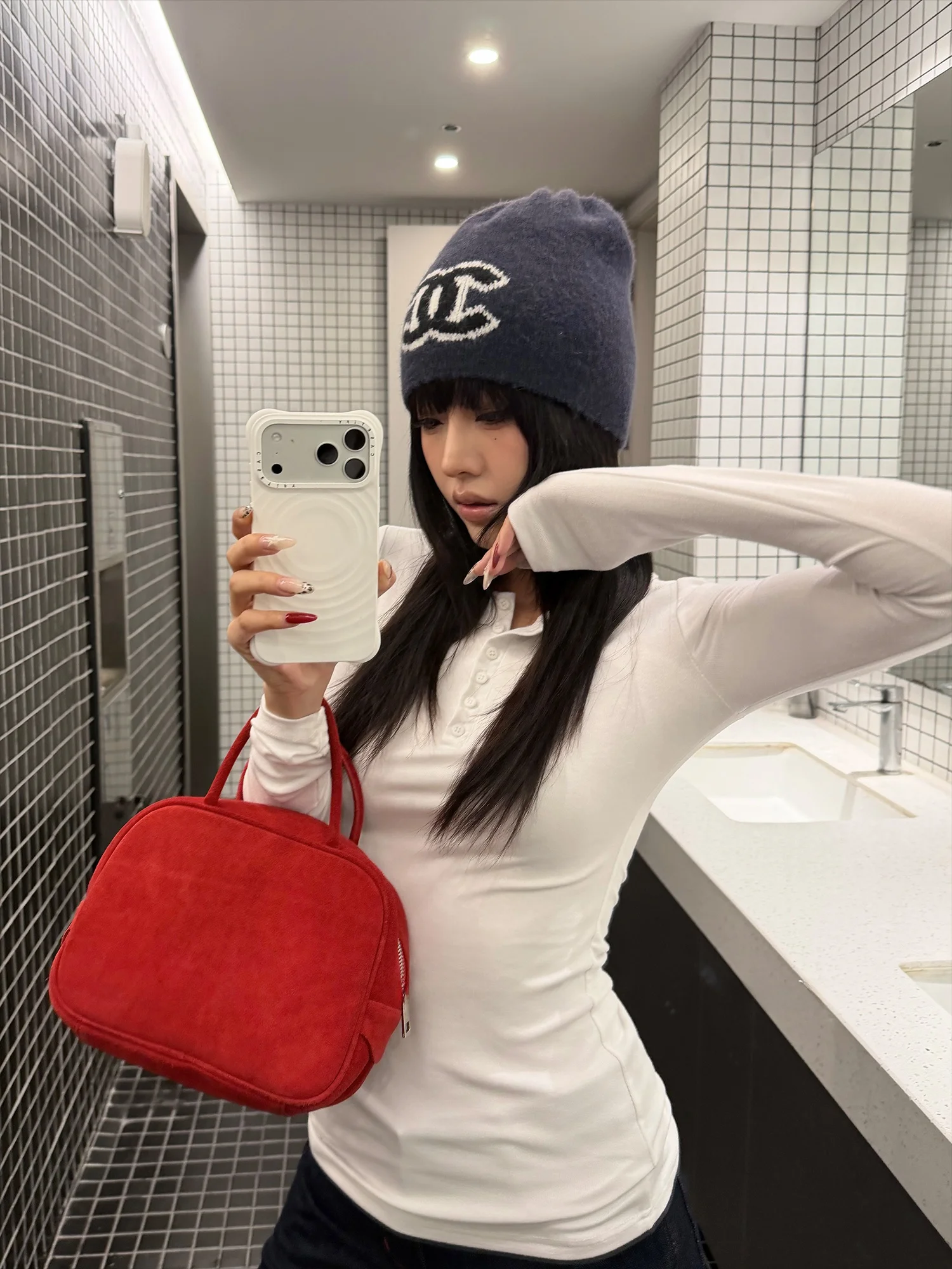 

Falin X Basic Long Sve Button up round Ne T-irt Slim Fit Casual Inner Wear Chic Top for Women Autumn Winter Season