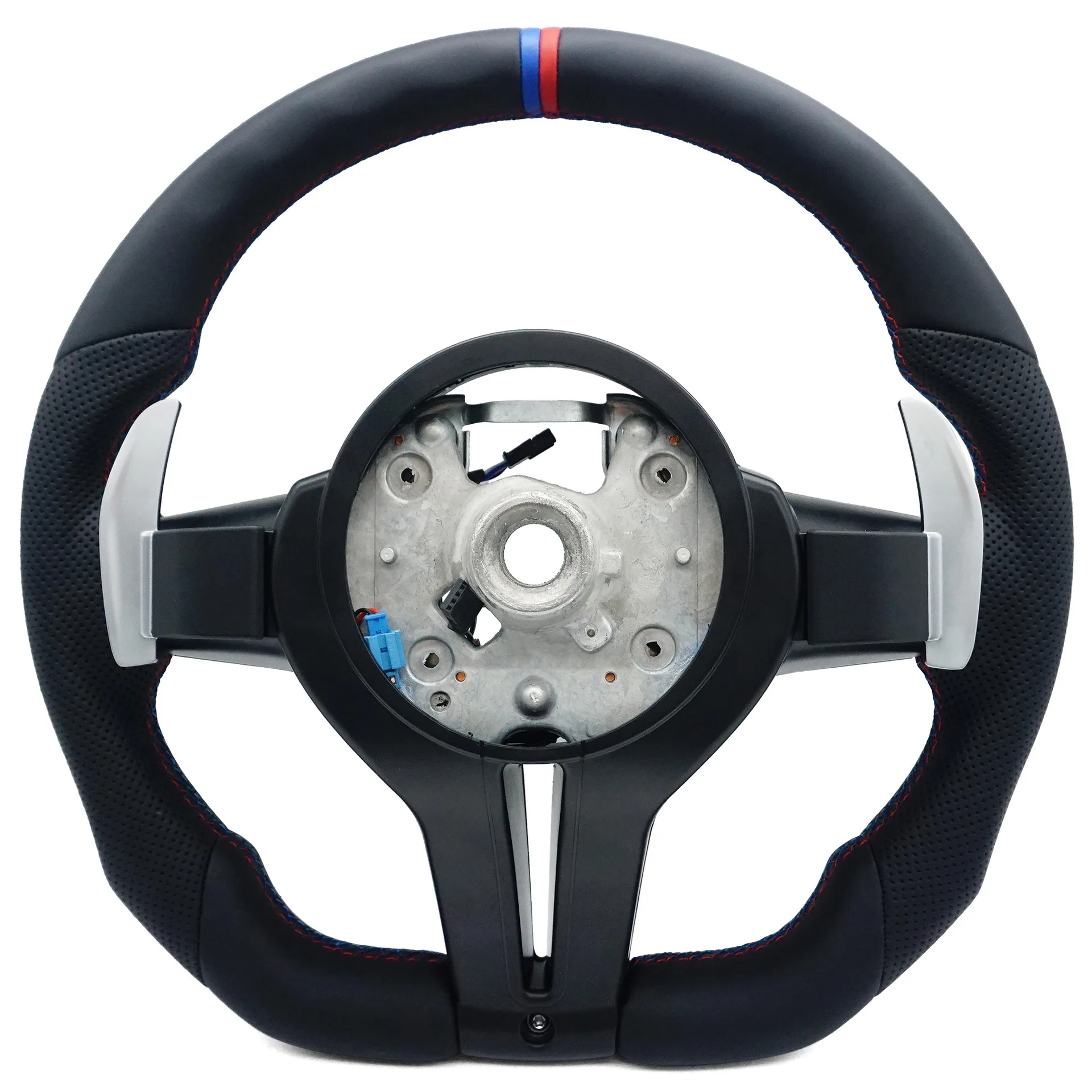 for BMW thong semi-punched three-color line red and blue back to positive standard vibration module with heated steering wheel
