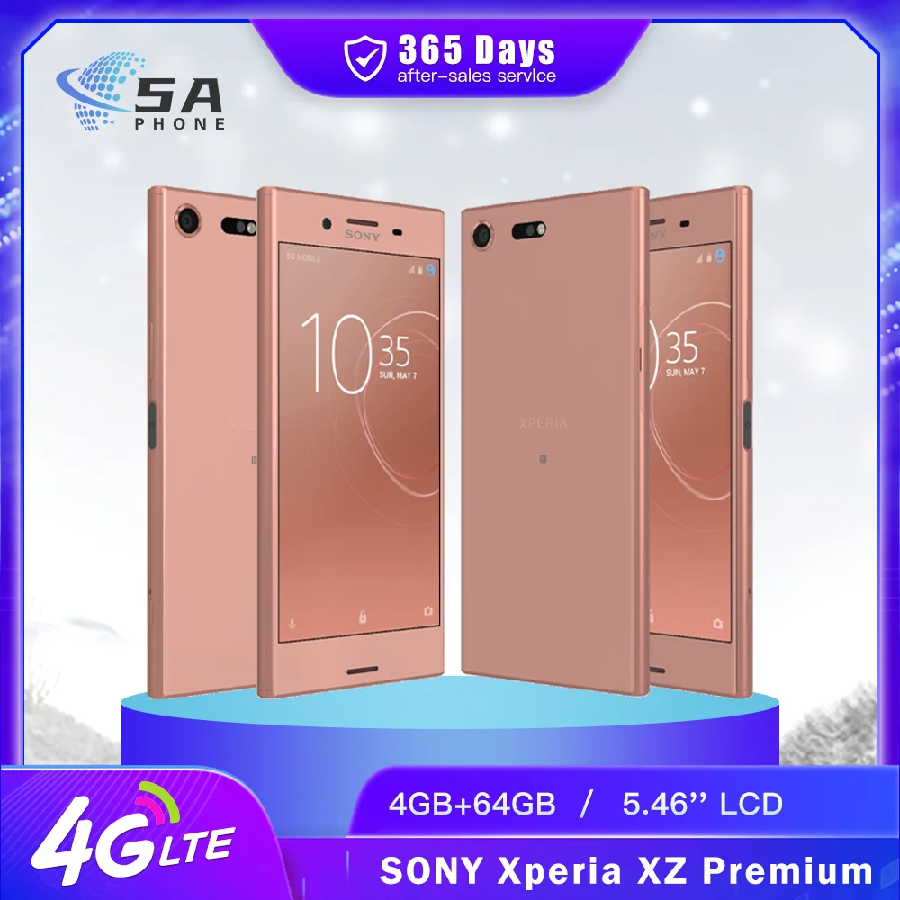 Original Sony Xperia XZ Premium SO-04J G8141 4G Mobile Phone NFC 4GB RAM 64GB ROM 5.46'' 19MP+13MP Octa-Core Android SmartPhone