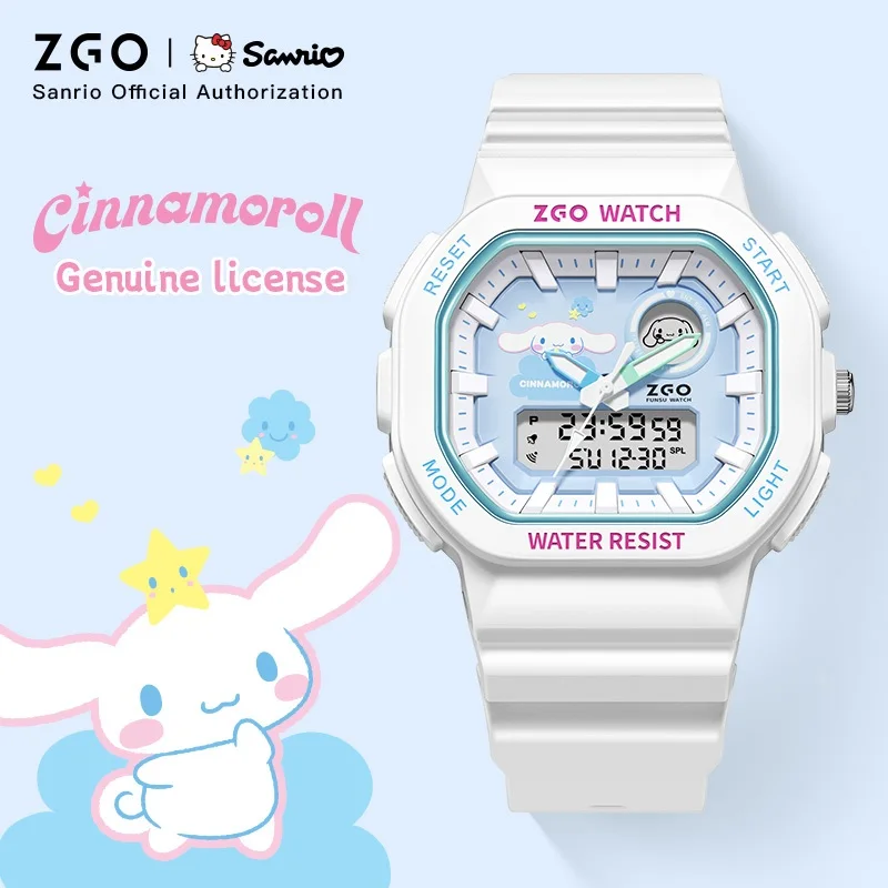 ZGO X Sanrio Cinnamoroll Kids Watch Middle and High School Students Sports Waterproof Mechanical Electronic Watches Gift 810