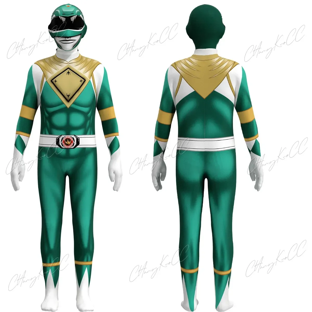 Power Samurai Sentai  Rangers Costume Adult Kids Superhero Cosplay Halloween Birthday Party Jumpsuit Zentai Suit view 2