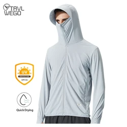 Fishing Shirts UPF 50+ Long Sleeve Hooded Face Cover Camisa Pesca Quick Dry Tops UV Protection Face Mask Clothes