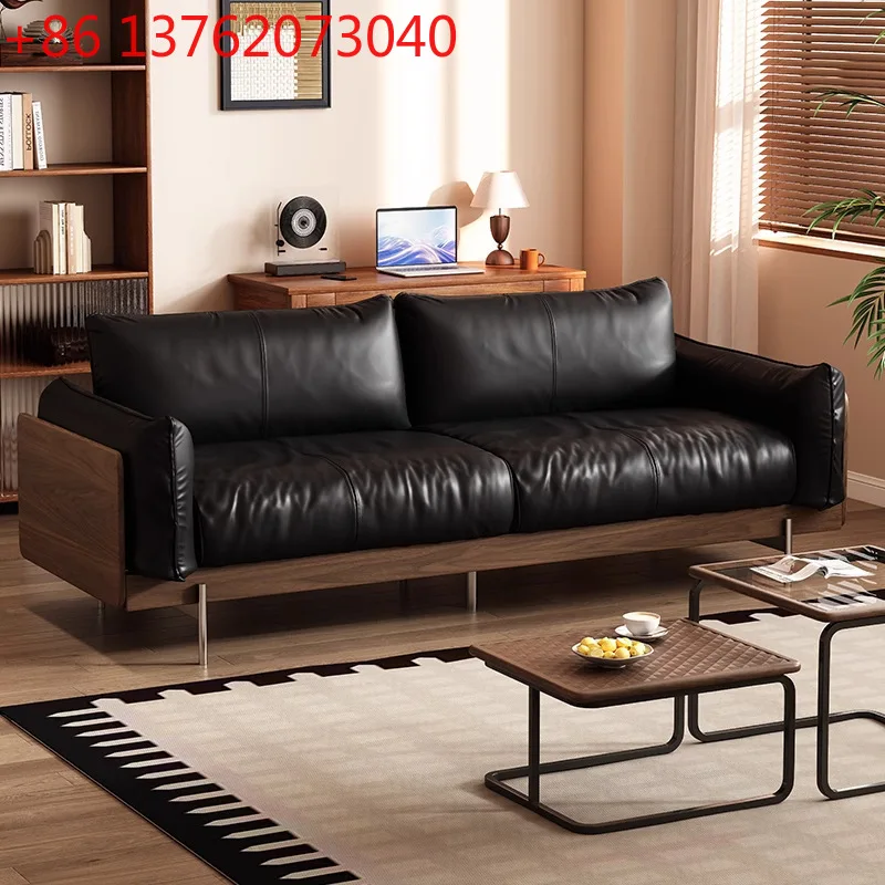 

Средневековый диван из цельного дерева черного ореха для гостиной, новинка 2025 года, французский ретро-шкаф