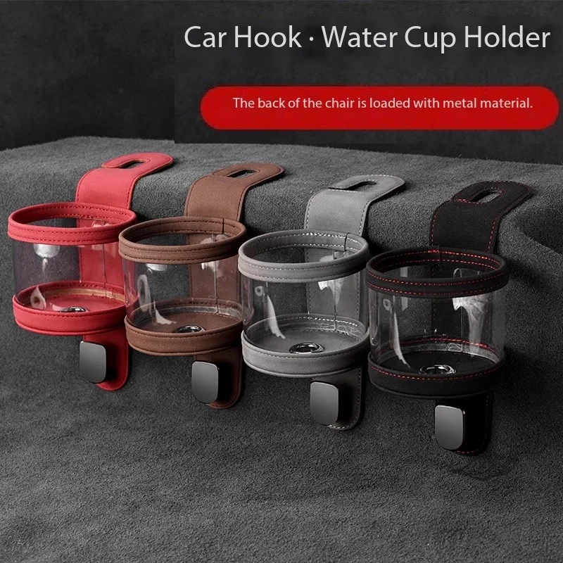 Car Hook Tools Bag Car Cup Holder Storage Bag Cup Holder Suede Seat For Mercedes Benz BMW Audi Seat Back Water Cup Holder Rear