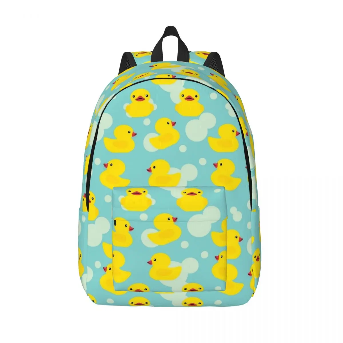Cute Baby Shower Bathtime for Men Women Student School Bookbag Yellow Duck Canvas Daypack Middle High College Lightweight