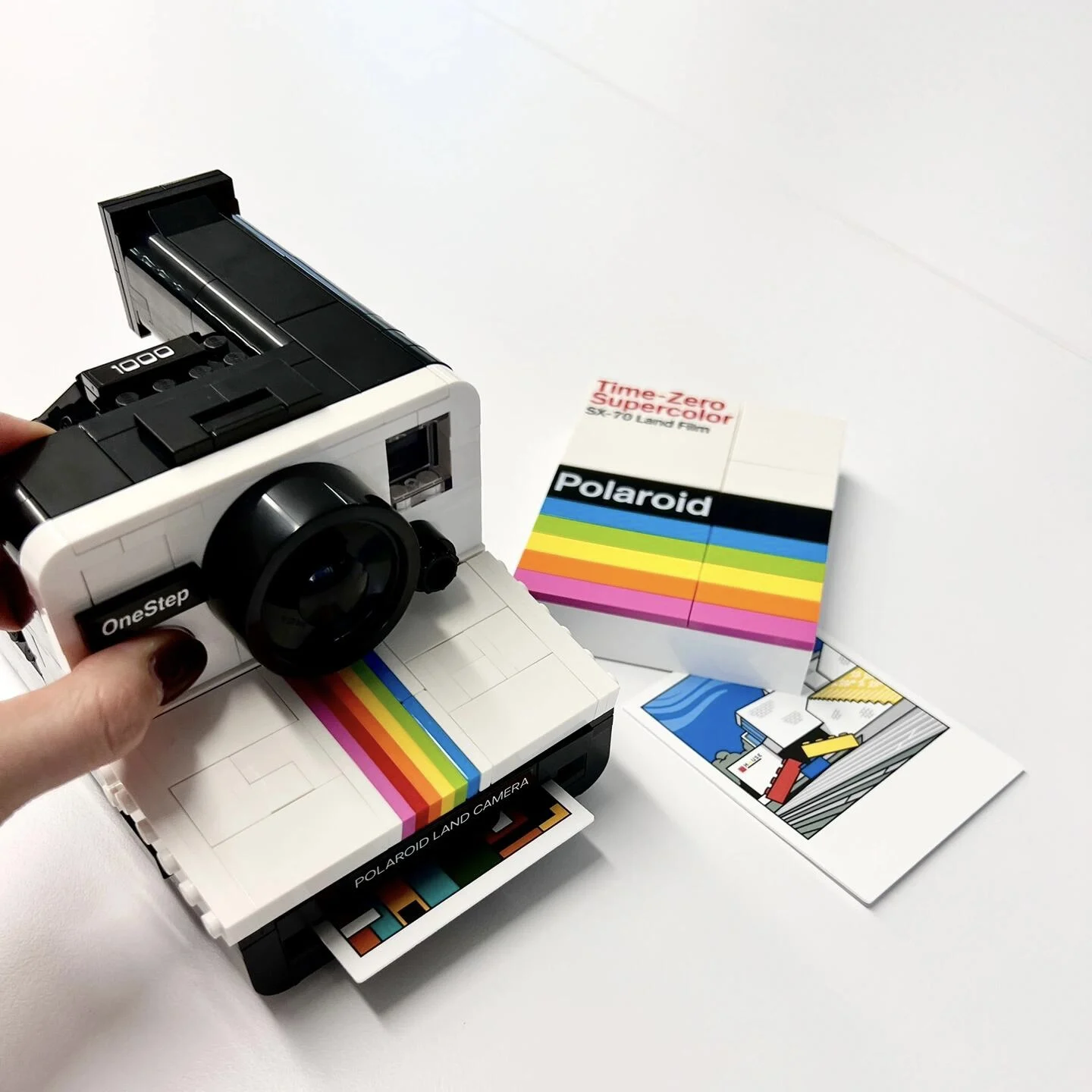 516 szt. Pomysły z serii 21345 aparat Polaroid mężczyzn i kobiet kolekcja Vintage budulca klocki prezenty urodzinowe