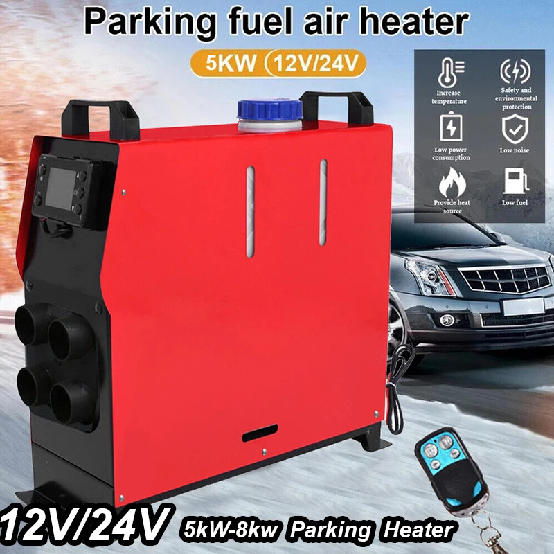 12V/24V 5000W Car Diesel Heater Parking Webasto All in One LCD Fuel-operated Low Noise Autonomous Seat Heating Dry Motorhomes