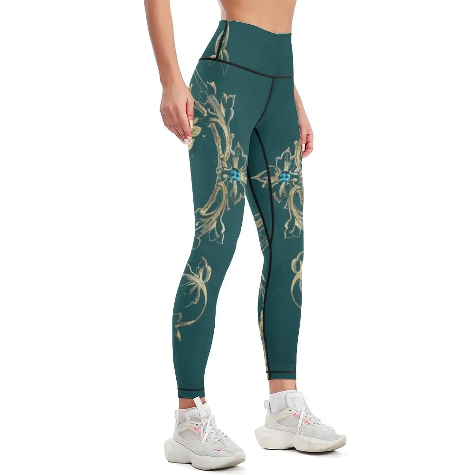 Flower moon Leggings exercise clothing for gym's clothing for physical Leginsy push up Womens Leggings