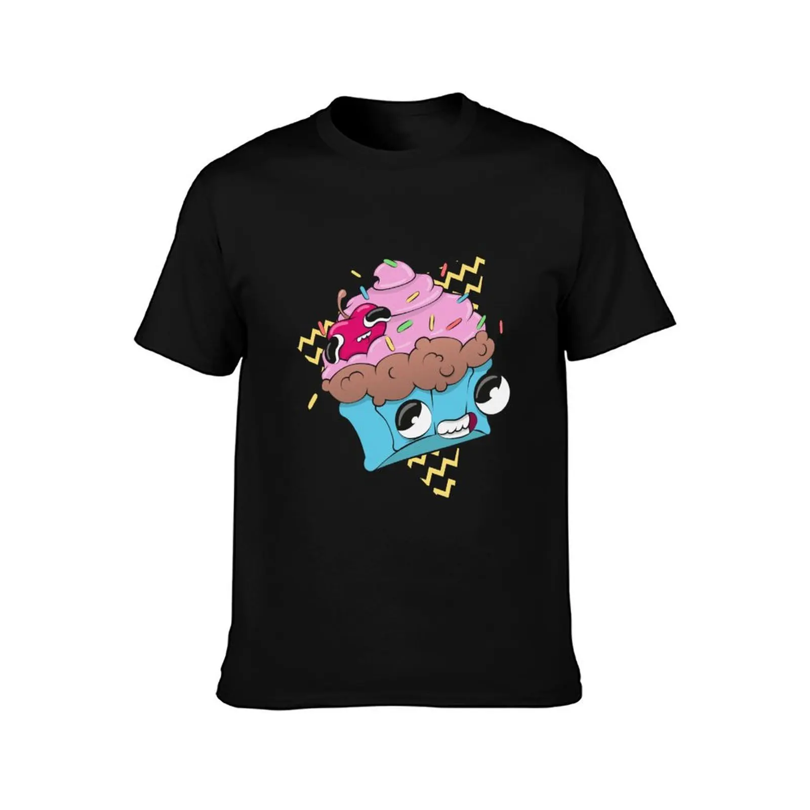 But look at that cupcake! T-Shirt Summer Casual Cotton Tee Oversized Streetwear Tops Vintage Graphic Print Unisex Men Women
