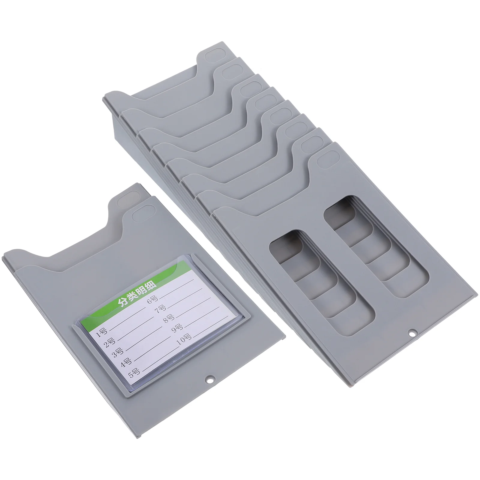 

Material Card Rack Wall-mounted Attendance Cards Holder Goods Organizer Shelf Time Pocket Office