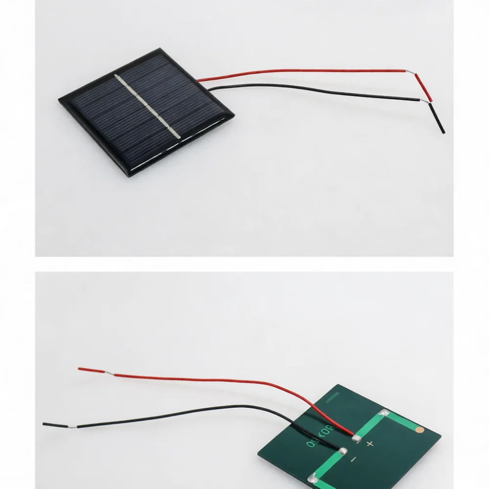 Mini Solar Battery Panel 60x60mm Polycrystalline Silicon With Pre Soldered Leads For Renewable Energy DIY Device Maker