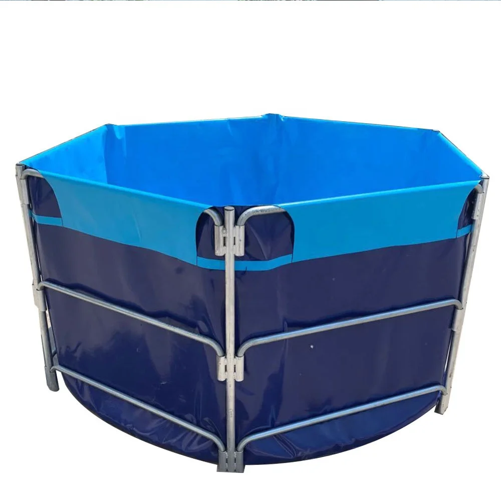 Custom dimensions eco friendly plastic collapsible indoor tilapia fish farming tanks the largest plastic ponds for raising fish