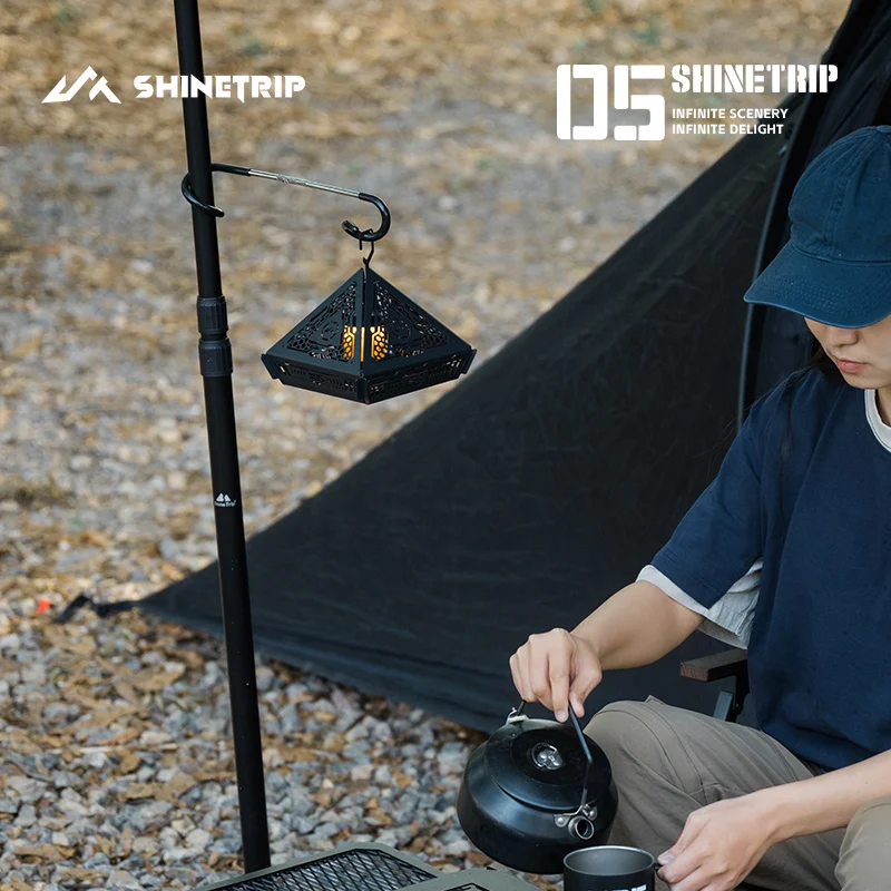 

Защитный кожух для уличного кемпингового фонаря ShineTrip из нержавеющей стали, тактический, в форме пирамиды, портативный, совместимый с IGT, для атмосферного освещения