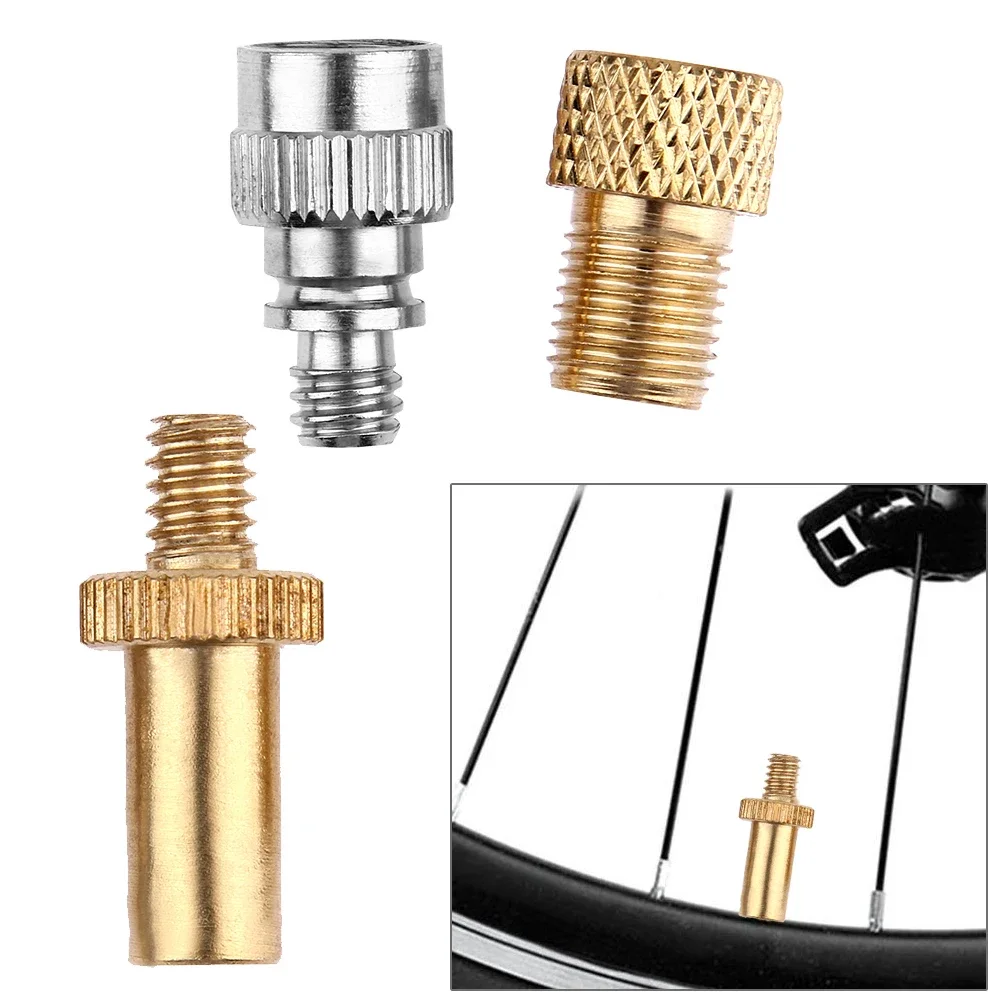 1SET Bike Bicycle Presta to Schrader Valve Adapters+ Presta Valve Extension Bike Tire French Valve Adapter Bicycle Accessories