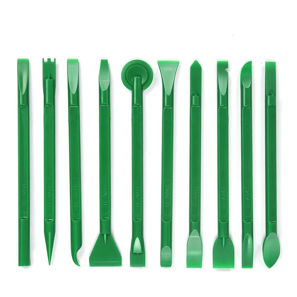 

10 in 1 Double Head Plastic Pry Opening Tool Green & black for iPhone Mobile Phone Laptop PC Assemble Disassemble Repair Tools