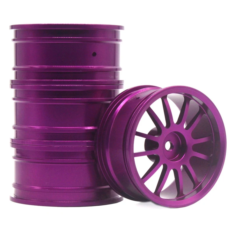 HOT-4 Pcs Universal 1.9-Inch Aluminum Alloy Wheel Suitable For 1/10 SCX10 Simulation Flat Sports Car