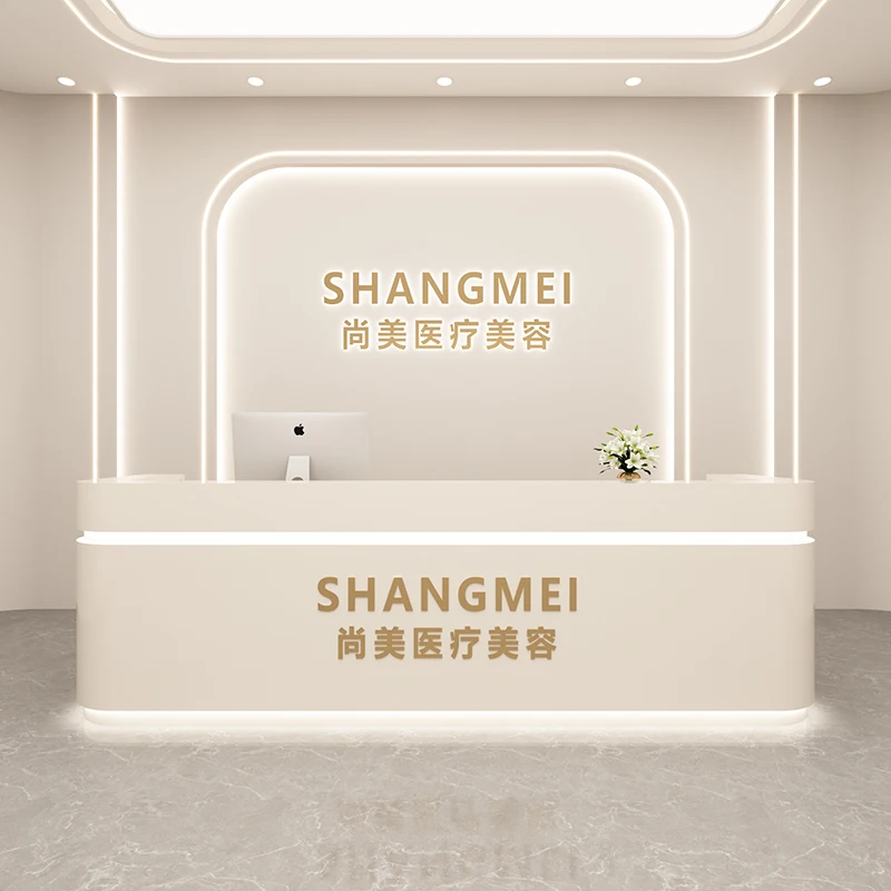 

Minimalist Modern Reception Desk Beauty Cashier Company Dental Clinic Counter Guidance Desk Bar Counter Recepcja Furnitures