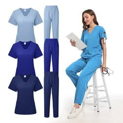 Uniforme médico de Hospital para mujer, conjunto de marca con patrón médico, uniformes médicos de diseñador, clínica Dental, Spa de belleza