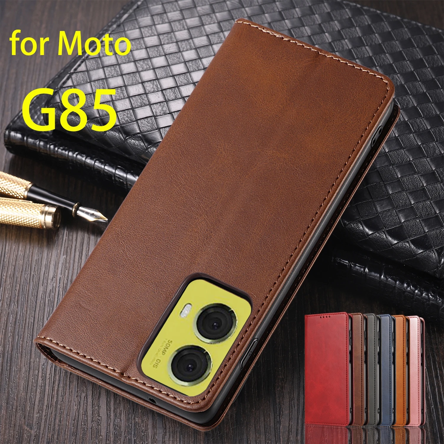 Leather Case for Motorola Moto G85 Flip Case Card Holder Holster Magnetic Attraction Cover Wallet Case Capa Fundas Coque