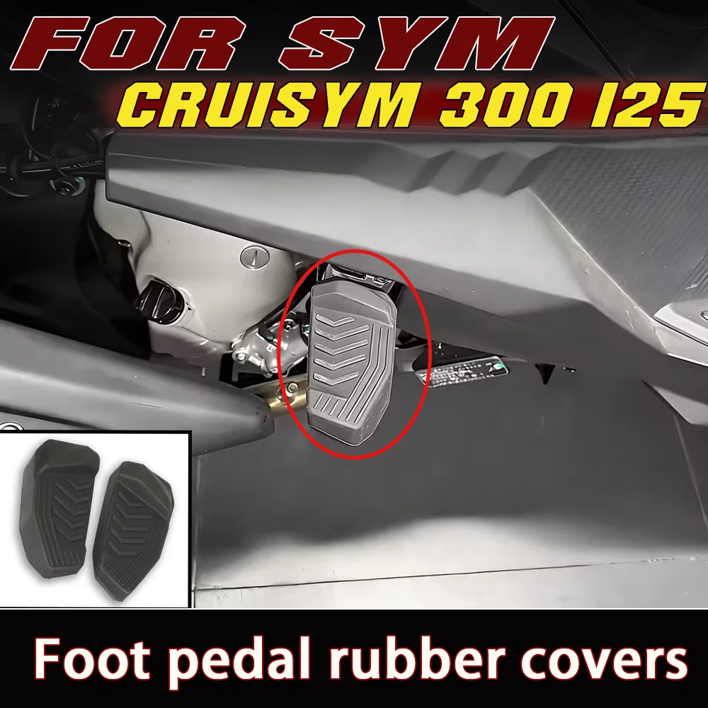Anti-Collision Rubber Cover Rear Foot Peg Protector Modified Kit Fit SYM CRUISYM 300 125