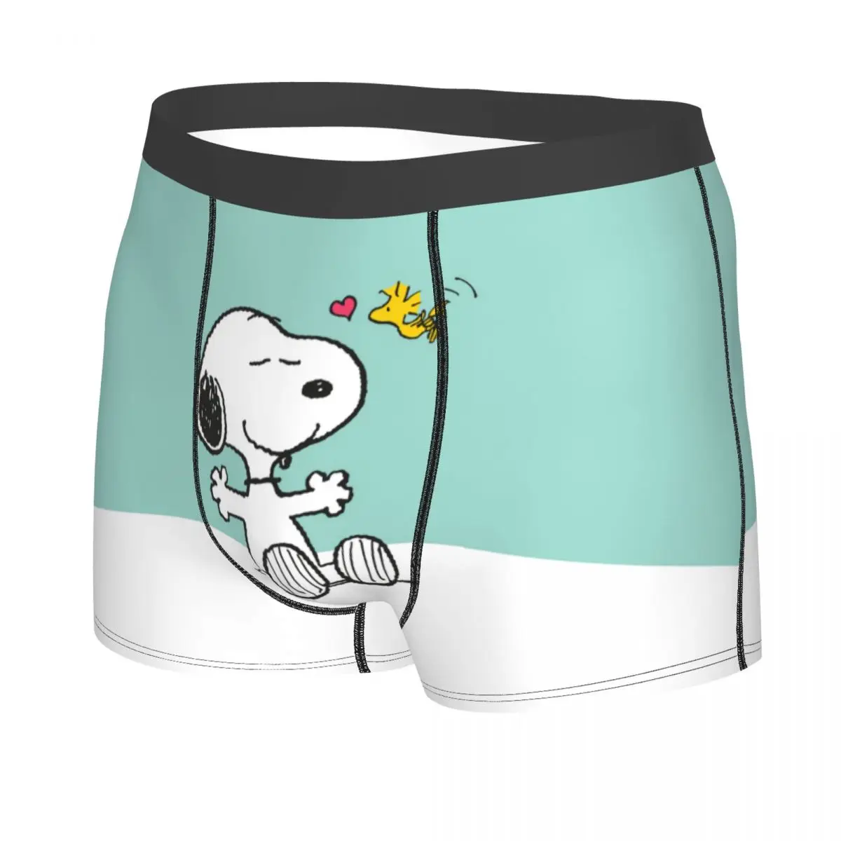 Custom Funny S-Snoopys Anime Boxers Shorts Panties Men\'s Underpants Breathable Briefs Underwear