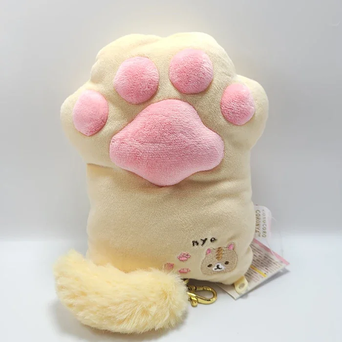 Corocoro Coronya Cat Paw Plush ID Card Holder Case Women Bag Keychains Cute Kawaii Coin Purse Wallet