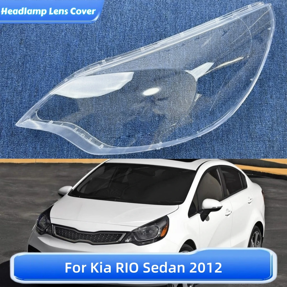

For Kia RIO Sedan 2012 Car Accessories Lights Cover Headlamp Car Front Headlight Lens Cover Lights Shell